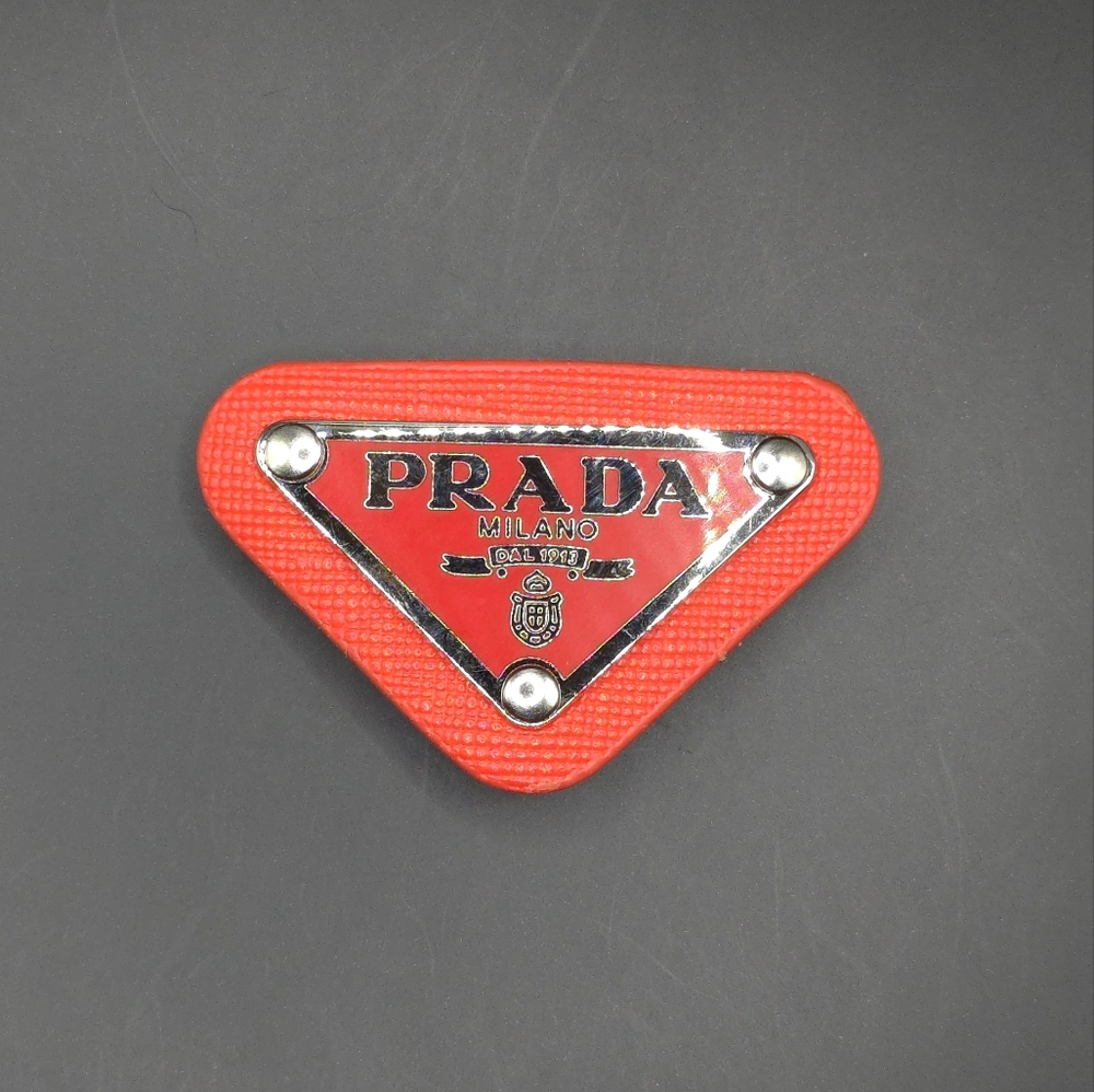 Red Prada Triangle Patch/Croc Charm